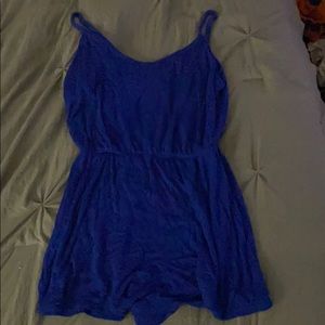 Royal blue shorts romper